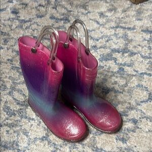 Western Chief Sparkly, Rain Boots Pink, Purple and Teal
